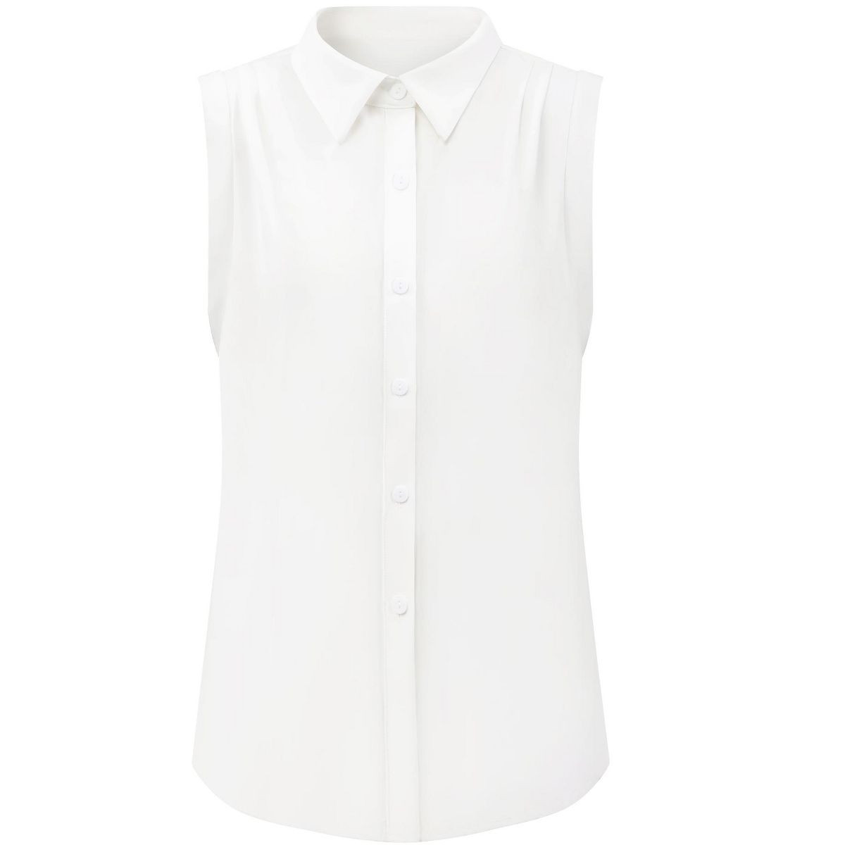 INSPIRE CHIC Women's Button Down Sleeveless Turndown Collar Solid Classic Business Work Shirt | Target