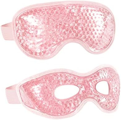 2PCS Gel Eye Mask Reusable Cold Therapy Gel Bead Eye Mask for Puffiness/Dark Circles/Eye Bags/Dry... | Amazon (US)