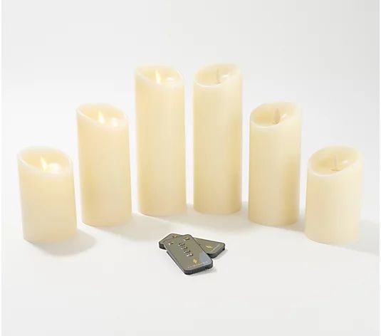 Luminara Set of 6 Assorted Pillars w/Gift Boxes & Remotes | QVC