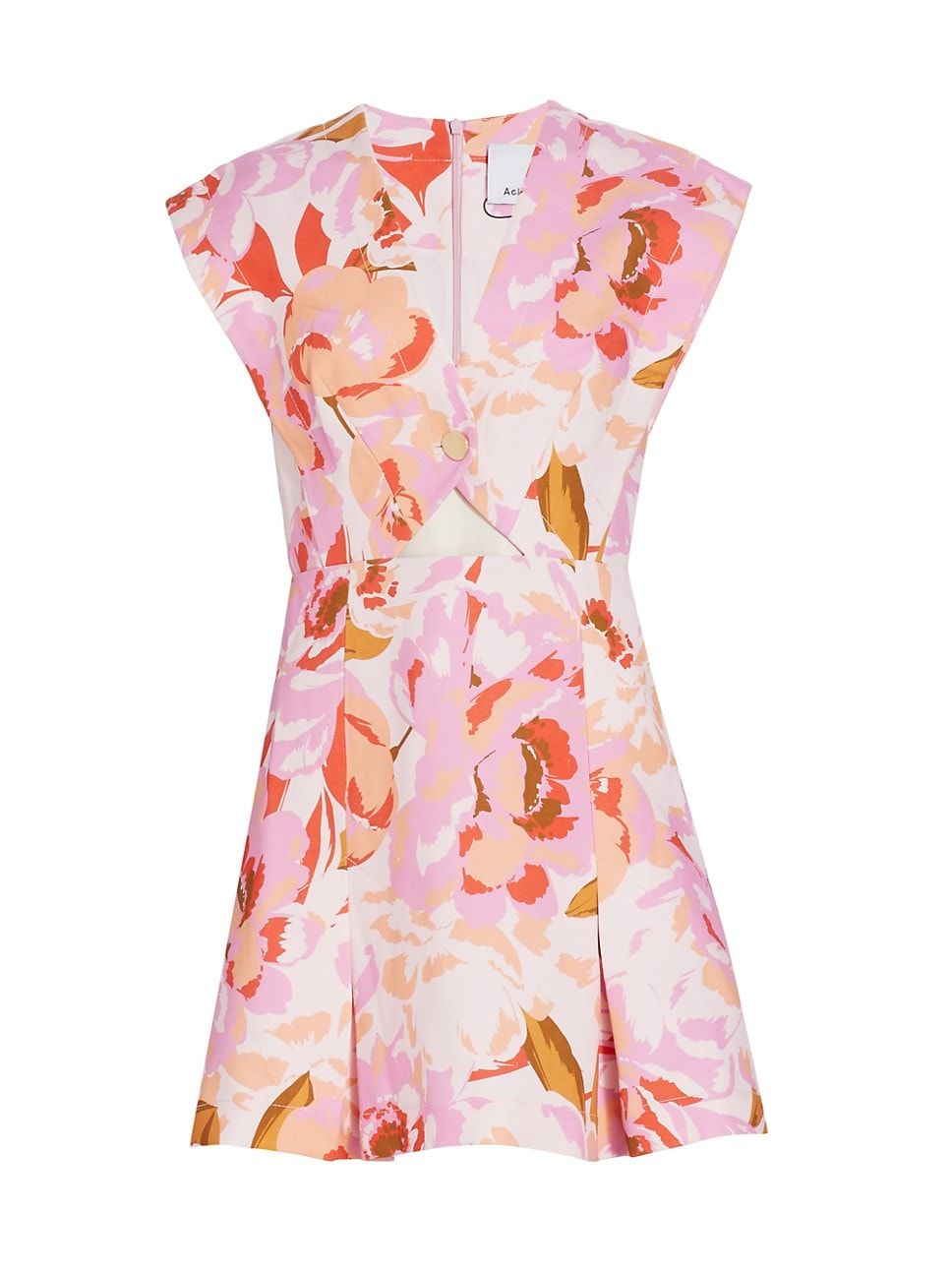 Quincy Cut-Out Floral Linen-Blend Minidress | Saks Fifth Avenue