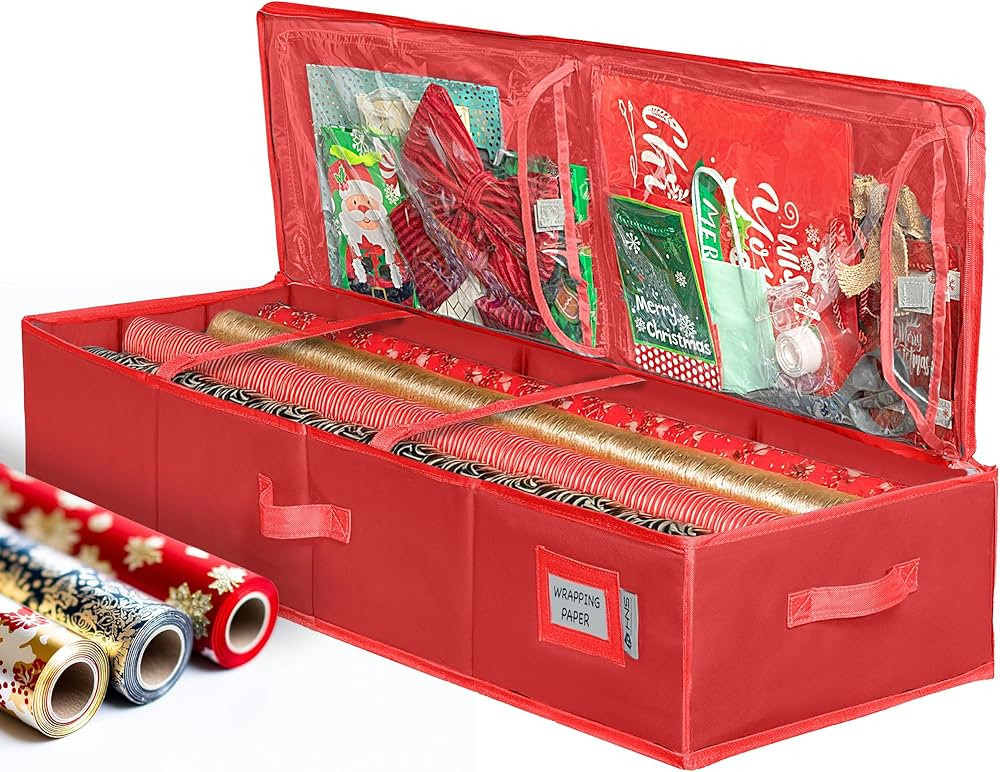 Premium Wrapping Paper Storage Container -Durable Material 600D tear-proof - Fits up to 27 Paper ... | Amazon (US)