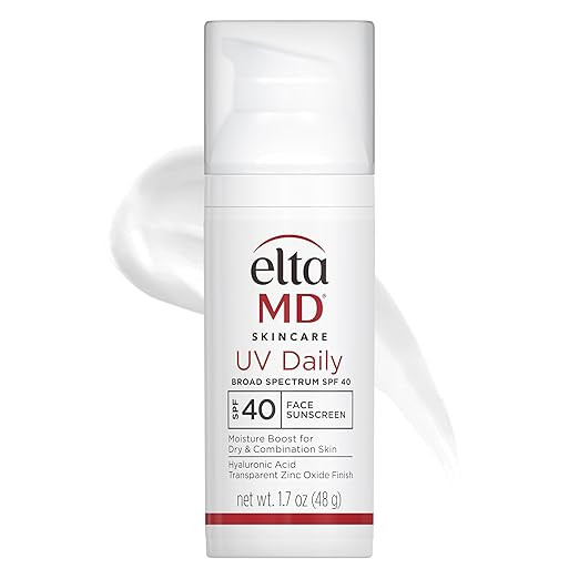 EltaMD UV Daily Face Sunscreen with Zinc Oxide, SPF 40 Facial Sunscreen, Helps Hydrate Skin and D... | Amazon (US)