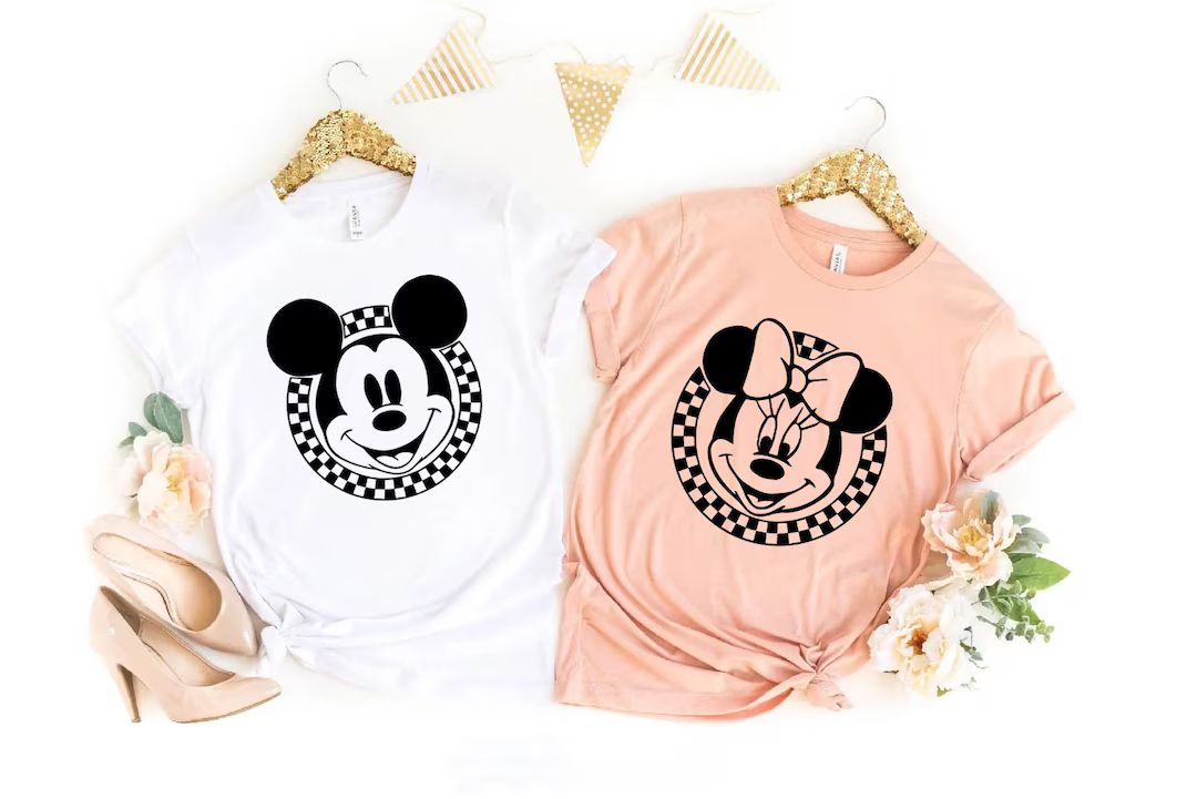 Retro Disney Shirts Mickey Checkered Shirt Retro Disney - Etsy | Etsy (US)