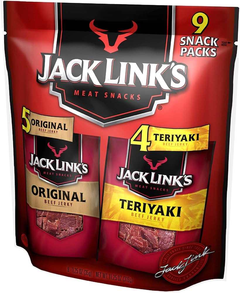 Jack Link's Beef Jerky Variety Pack Includes Original and Teriyaki Flavors, On the Go Snacks, 13g... | Amazon (US)