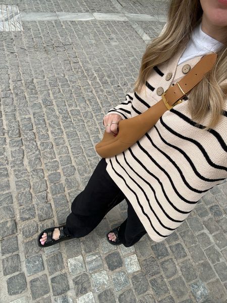 Striped sweater is part of a set with matching cream pants from Amazon and paired it with black linen pants and a white tee 

#LTKfindsunder50 #LTKtravel #LTKitbag