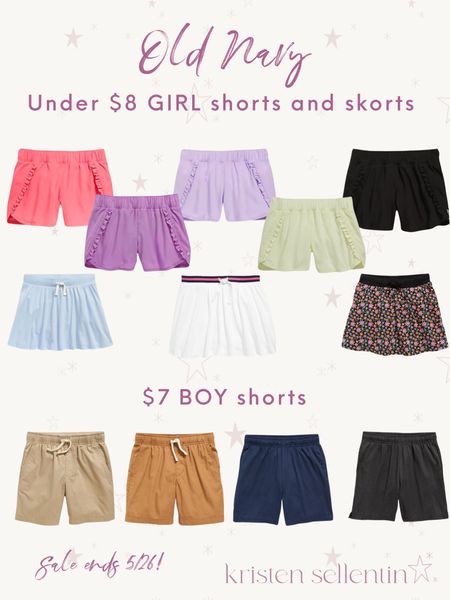 Old Navy GIRL shorts/Skorts Under $8 and BOY Shorts $7
Sale ends 5/26

#OldNavy #sale #MemorialDay #girls #boys

#LTKSaleAlert #LTKFindsUnder50 #LTKKids