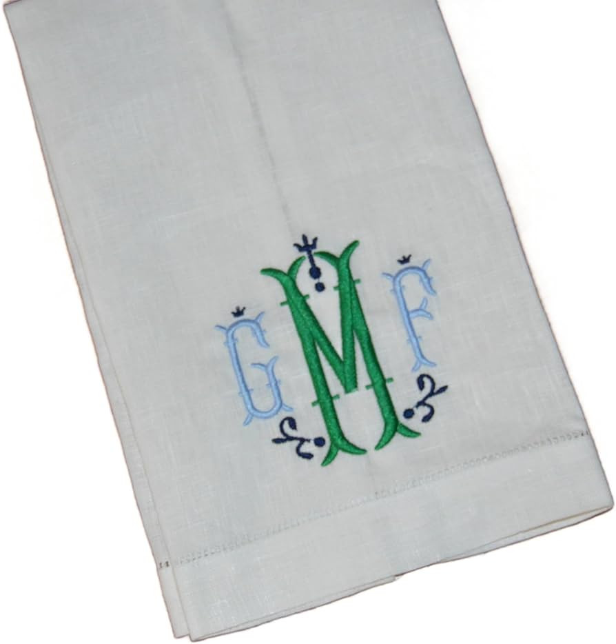 Amazon.com: Personalized Linen Hand Towel Monogrammed Guest Towel Hemstitched : Home & Kitchen | Amazon (US)