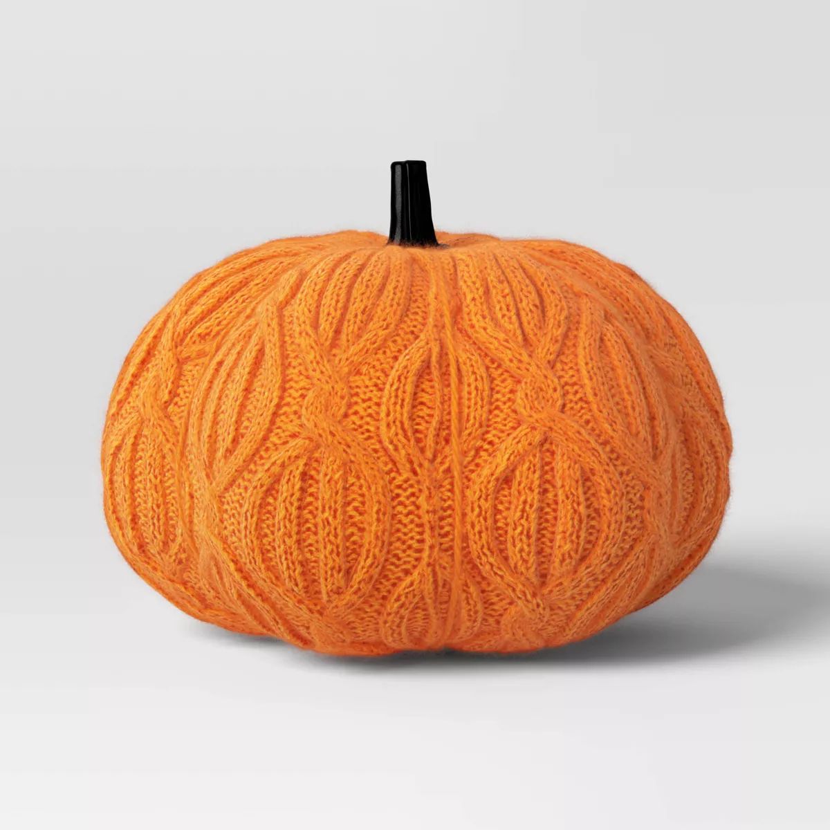 5.75" Orange Pumpkin Quail Tail Cable Knit Halloween Figurine - Hyde & EEK! Boutique™ | Target