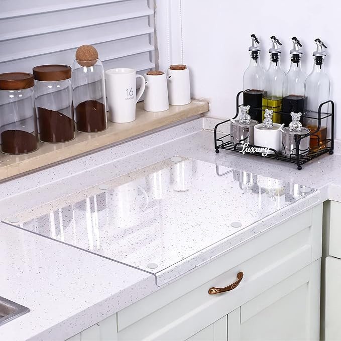 Yaomiao Acrylic Cutting Board for Kitchen Counter Non Slip Cutting Board with Lip Large Acrylic C... | Amazon (US)