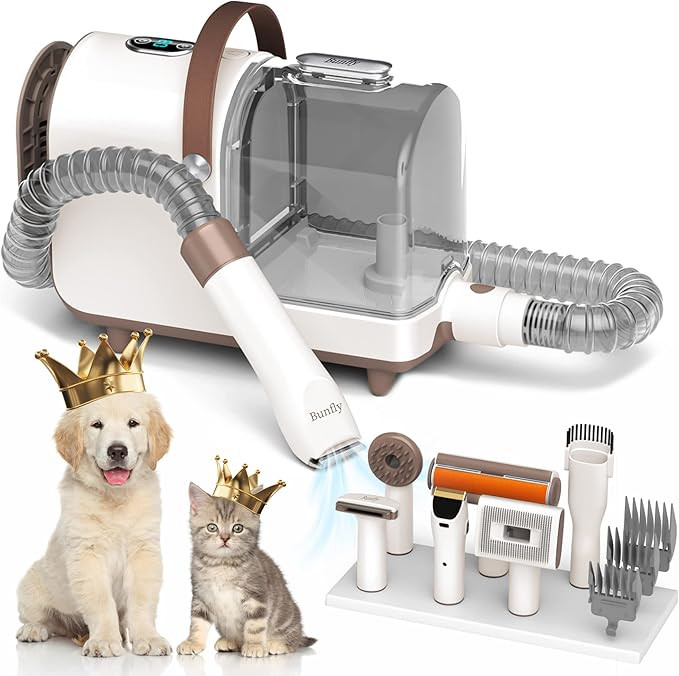 Bunfly Pet Clipper Grooming Kit and Vacuum Picks Up 99% Pet Hair, 6 Proven Grooming Tools, 2.5L L... | Amazon (US)