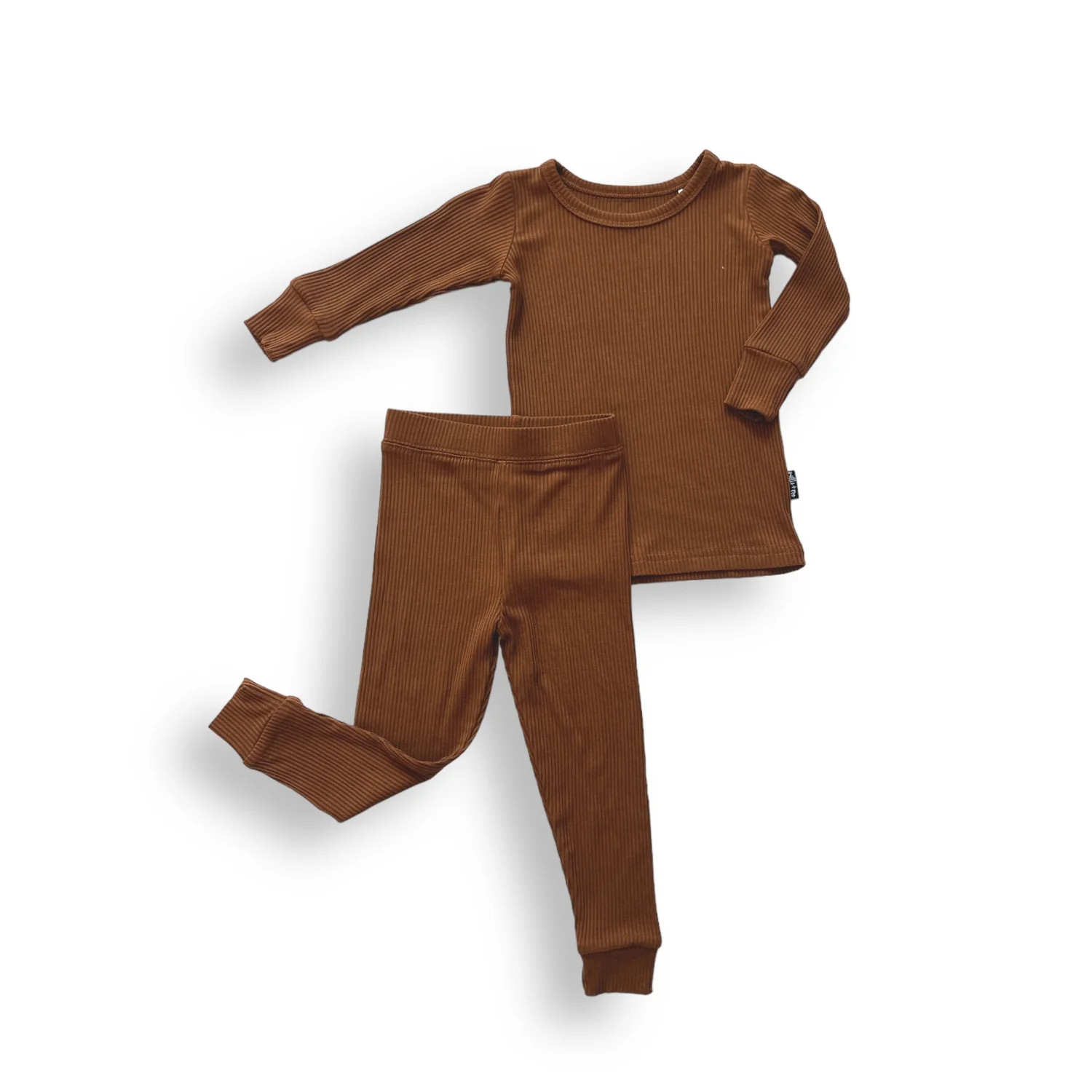 LONG SLEEVE 2 PIECE SETS- Bark Ribbed | millie + roo