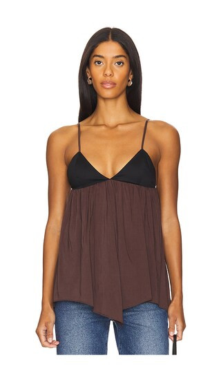 Flowy Triangle Cami in Brown & Black | Revolve Clothing (Global)