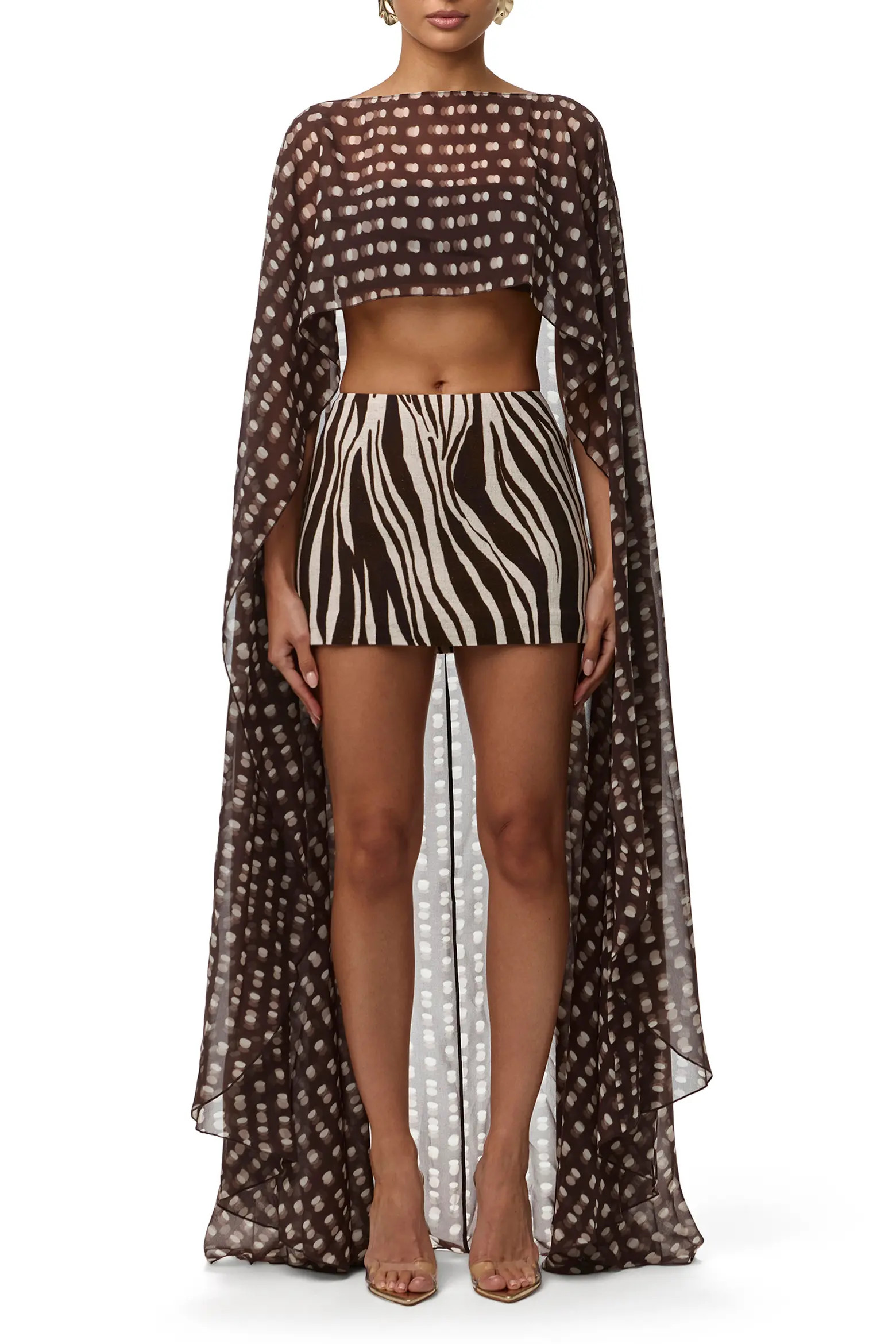 Polka Dot Illusion Chiffon Cape (Women) | Nordstrom | Nordstrom