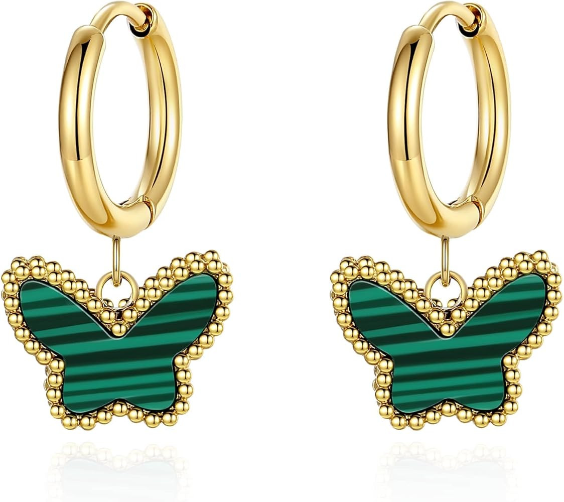 YeGieonr Gold Hoop Earrings For Women Trendy, Small Huggie Earrings with 18K Gold Plated Stainles... | Amazon (US)