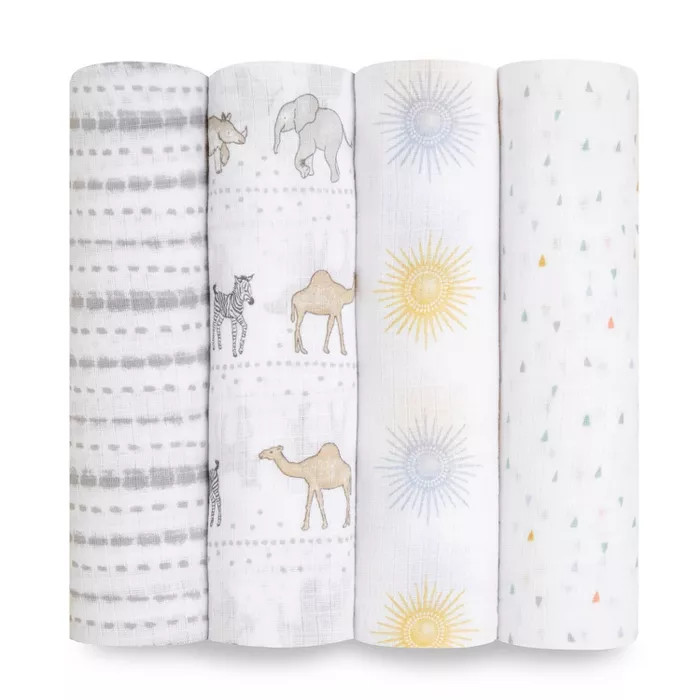 aden + anais essentials Muslin Swaddle Blankets - 4pk | Target