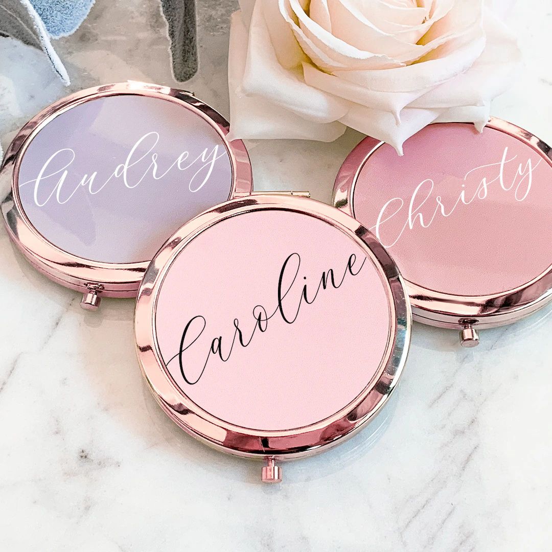 Bachelorette Party Favors -  Bachelorette Party Gifts - Bridesmaid Gifts - Mirror Compact Favors ... | Etsy (US)