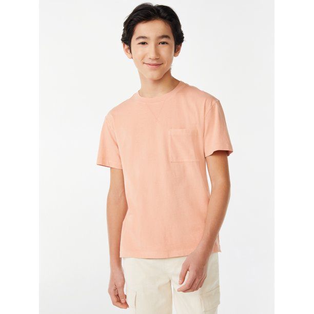 Free Assembly Boys Mineral Dyed Pocket Tee, Sizes 4-18 | Walmart (US)