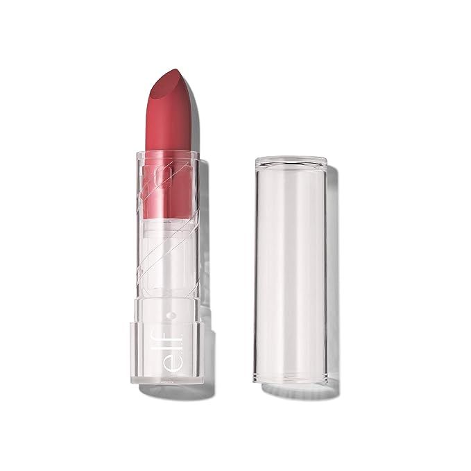e.l.f. Srsly Satin Lipstick, Intense color Payoff & Silky Smooth Formula, Taffy, 12 oz. | Amazon (US)