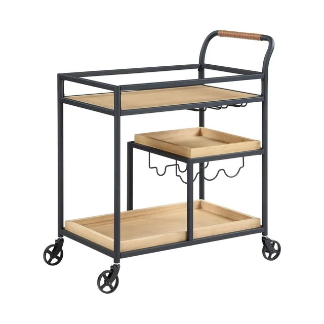 Better Homes & Gardens Lasalle Bar Cart, White Oak finish, by Dave & Jenny Marrs - Walmart.com | Walmart (US)