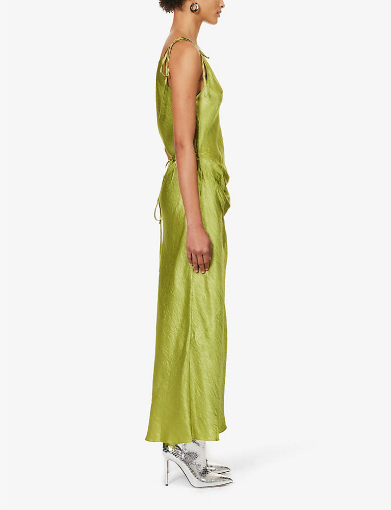 Dayla side-slit silk midi slip dress | Selfridges