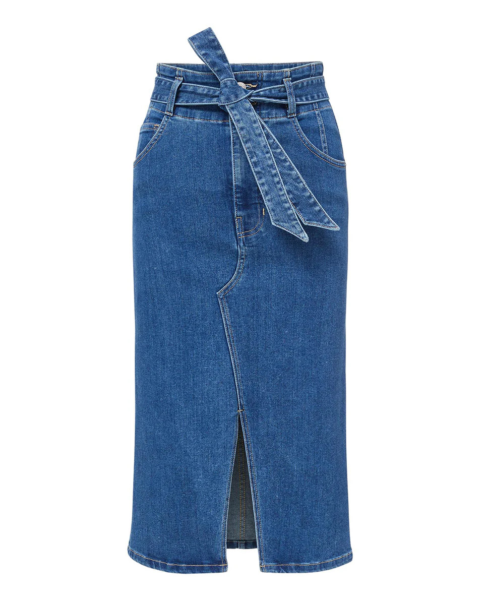 Nazia Denim Pencil Skirt | Veronica Beard