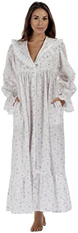The 1 For U Sleepwear for Women - Button Down Nightgowns for Women, Amelia 100% Cotton Robe | Amazon (US)