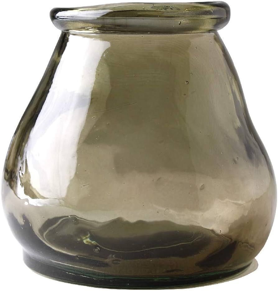 SPICE OF LIFE Valencia Recycled Glass Vase - Brown, 3.9" LW x 3.7" H - Colored Room Decor, Rustic... | Amazon (US)
