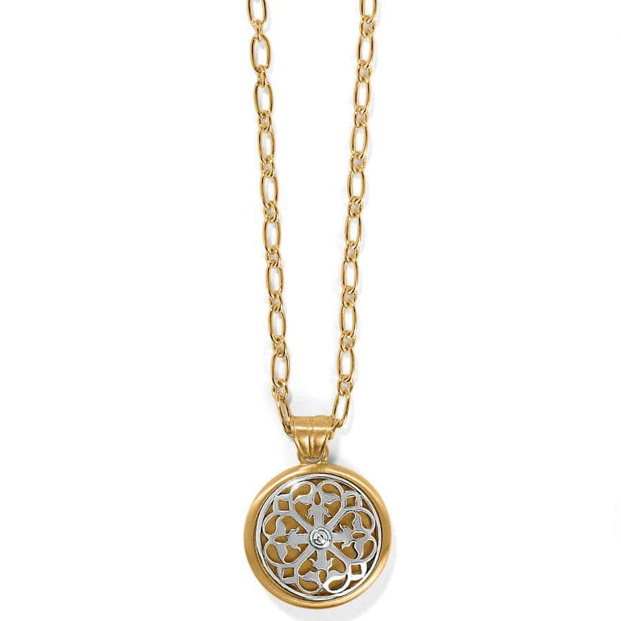 Ferrara Two Tone Luce Large Pendant Necklace | Brighton