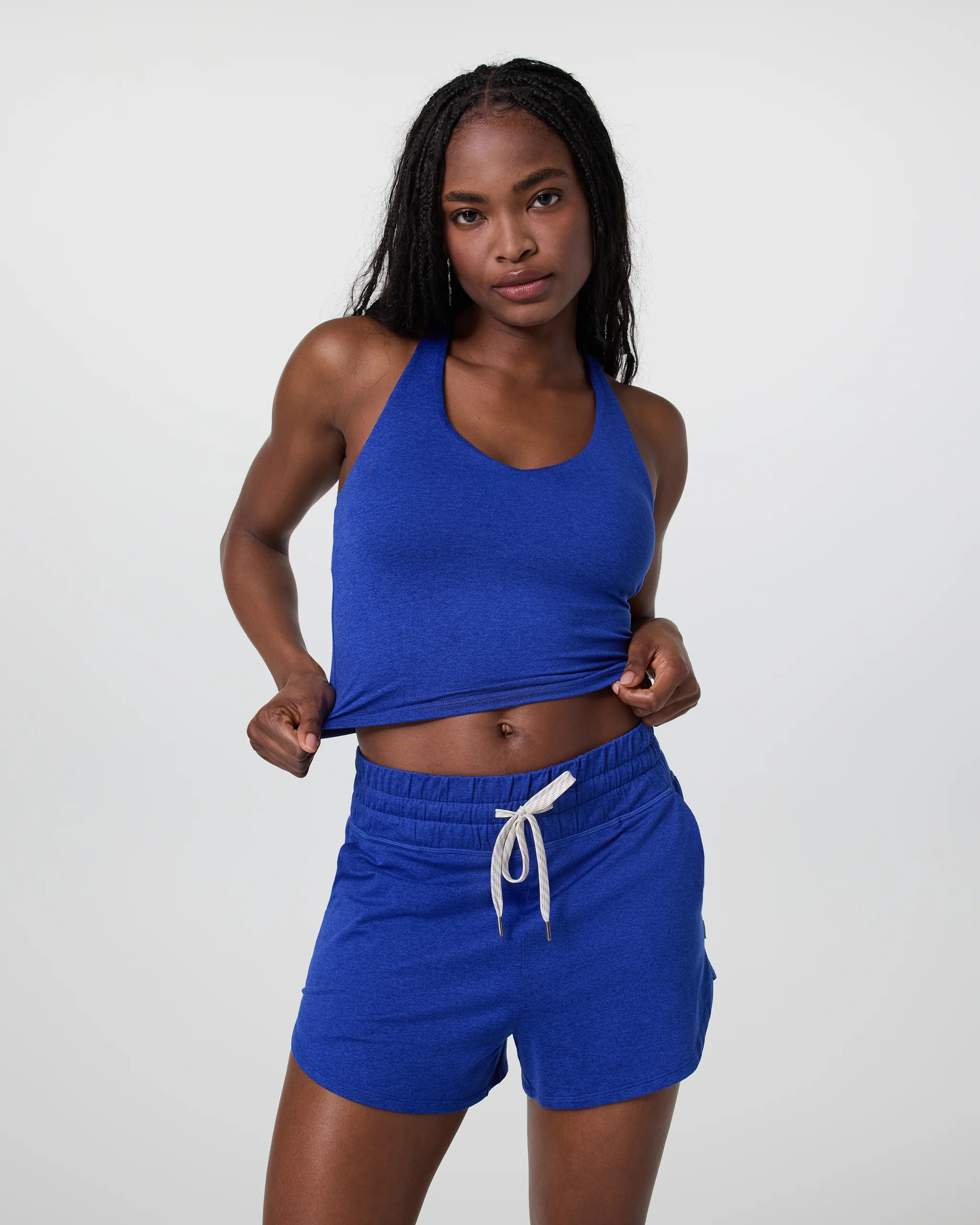 Halo Performance Crop 2.0 | Ecru Heather Tank | Vuori | Vuori Clothing (US & Canada)