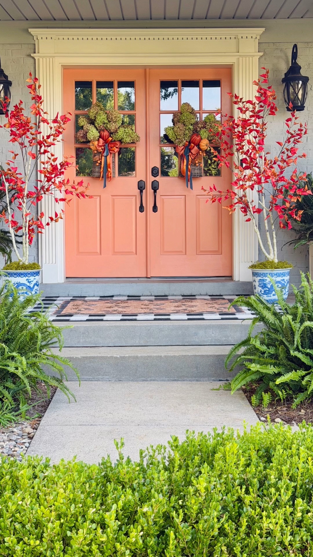 An easy fall makeover for our front porch 🍂 
These fun colorful autumn trees were gifted by Nearly Natural.   I love how they itransformed this space! I placed them in my blue-and-white planters, added moss around the bases and paired them with my fall baskets for an instant burst of seasonal color. 



#NearlyNatural #Gifted #FallPorch #FallDecor #FrontPorchDecor #AutumnDecor #SeasonalStyling #ColorfulHome

#LTKHome #LTKSeasonal