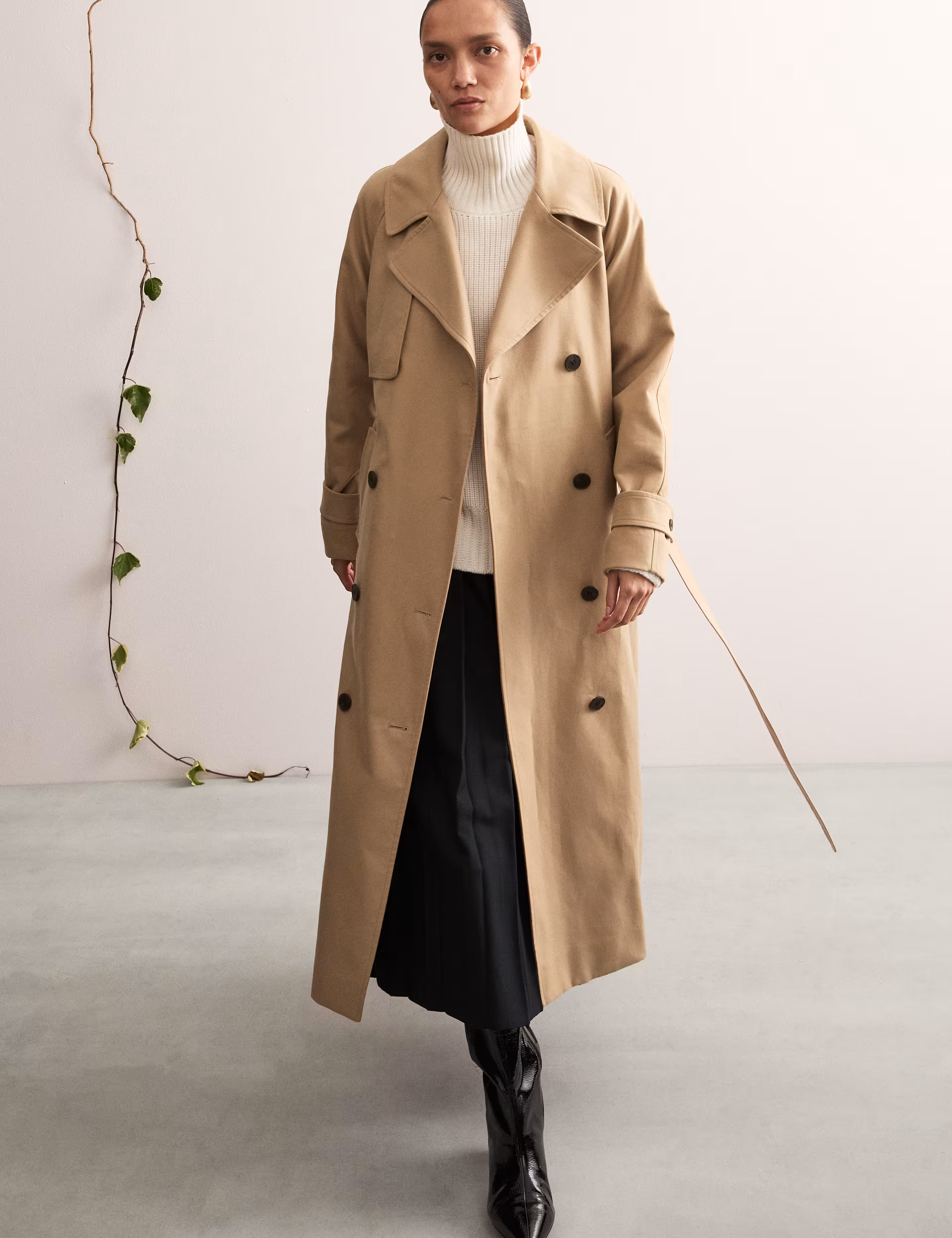 Pure Cotton Belted Trench Coat | Marks & Spencer (UK)