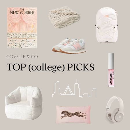 Embrace the Feminine College Vibes with Covelle & Co.! 🎓📚 Prepare for Campus Life with Essential Must-Haves 

It's that time of year again, back to college! Whether you're near or far, Covelle & Co. is your one-stop shop for all things college essentials. From strolling through campus to acing your classes, we've got your back with the ultimate necessities before you settle into campus life.

🎒 Pack It Right: Your reliable companion for hauling books and gadgets, Northface backpacks have your back! A sturdy choice for all your campus adventures.

🎧 Tune In, Zone Out: Master the art of focus with Beats headphones. Perfect for intense study sessions or powering through gym workouts – top-notch performance all the way!

👟 Walk in Style: Navigate campus comfortably with New Balance sneakers. Supportive and trendy, they're your everyday partners for those essential steps.

💄 Flaunt Your Fab: Elevate your everyday look with Glossier lip balms and glosses. Simple, stylish, and the ultimate go-to for a touch of glam.

🌟 Dorm Room Bliss: Transform your space into a haven with The New Yorker posters for an artsy vibe. Comfy Target cushion chairs, a pop of pink from Juicy Couture, and snuggly Dormify throw blankets complete the cozy atmosphere.

🏙️ Shine Bright: Carry a piece of home with you with neon hanging lights of your city skyline. Represent your roots in style and light up your space!

#CovelleAndCo #BacktoCollege #CampusLife #CollegeEssentials #DormRoomGoals #StylishStudy #CityPride #NeonLights

#LTKFind #LTKBacktoSchool #LTKstyletip