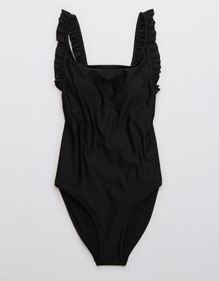 Aerie Ruffle Scoop One Piece Swimsuit | American Eagle Outfitters (US & CA)