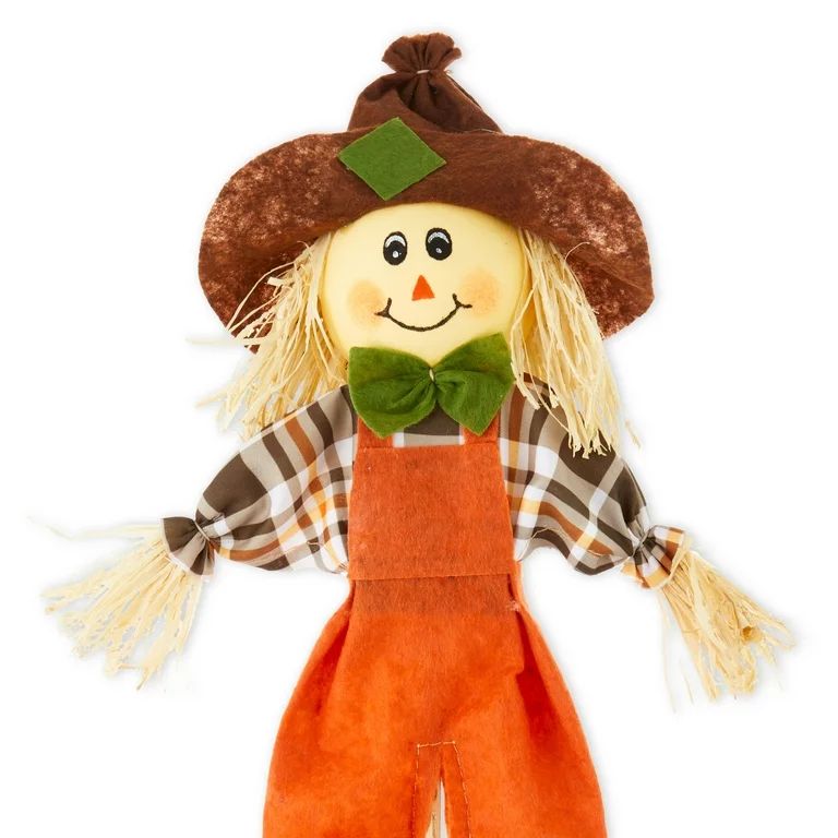 Fall, Harvest Scarecrow Pick Decoration, Orange and Green, 14 in, by Way To Celebrate | Walmart (US)