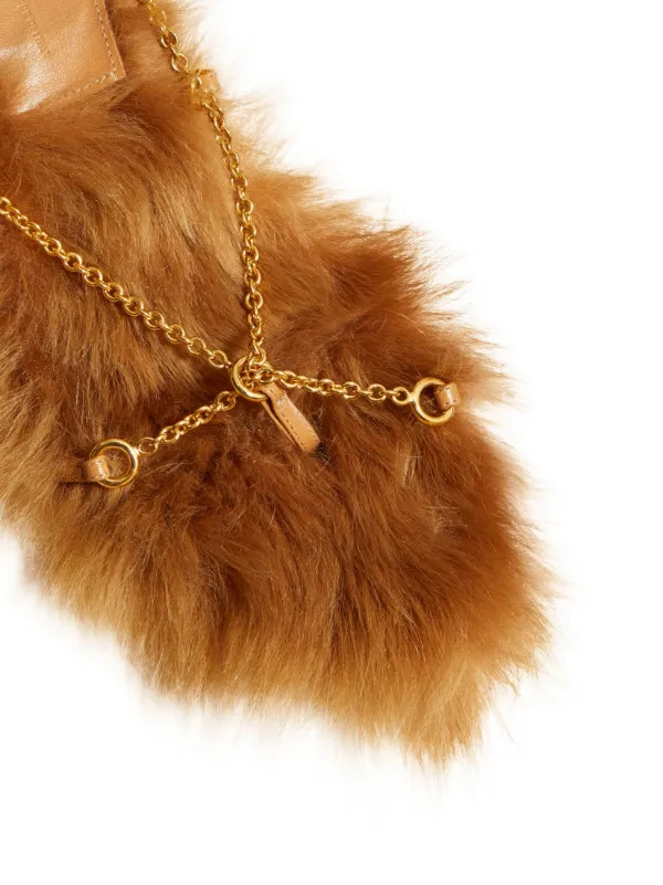 KHAITE The Marion shearling-lined 75mm Sandals - Farfetch | Farfetch Global
