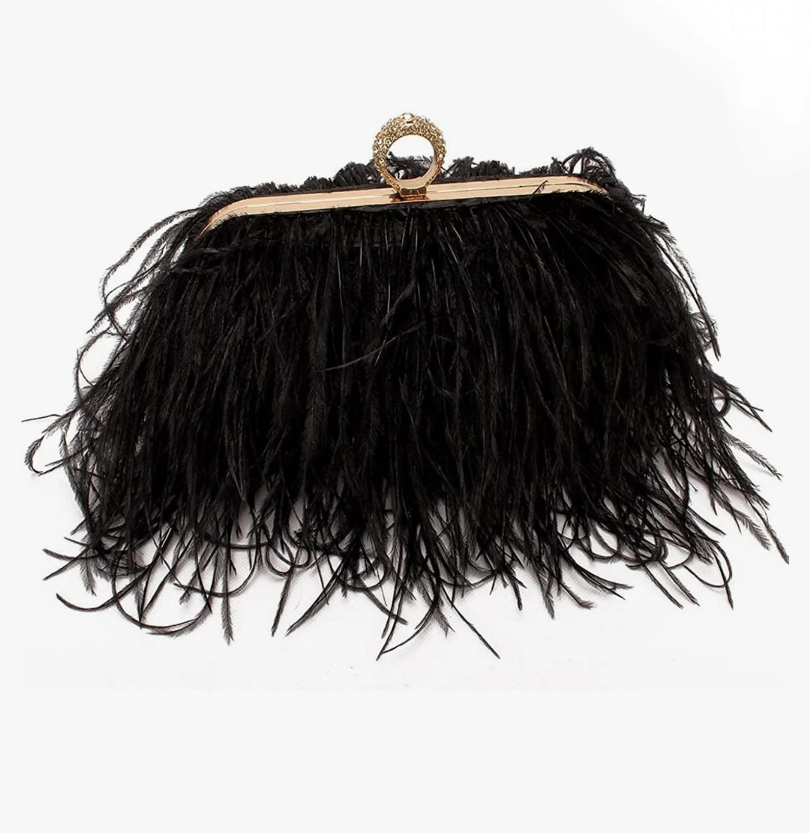 Ostrich Feather Clutch | Etsy (US)