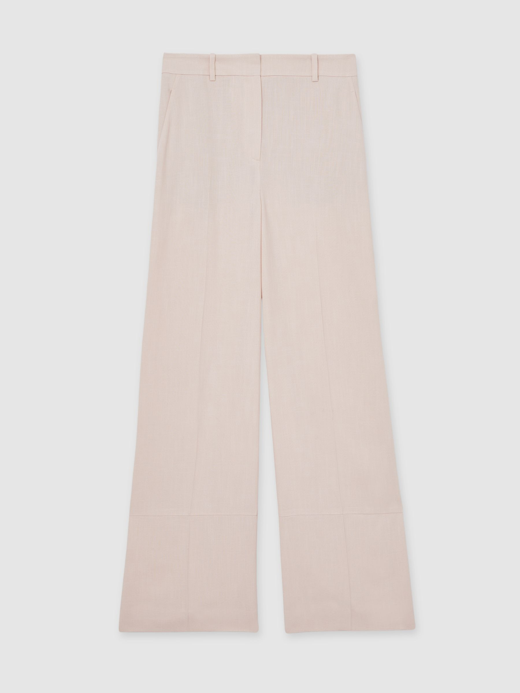 Wide-Leg Suit Trousers in Pink | Reiss US