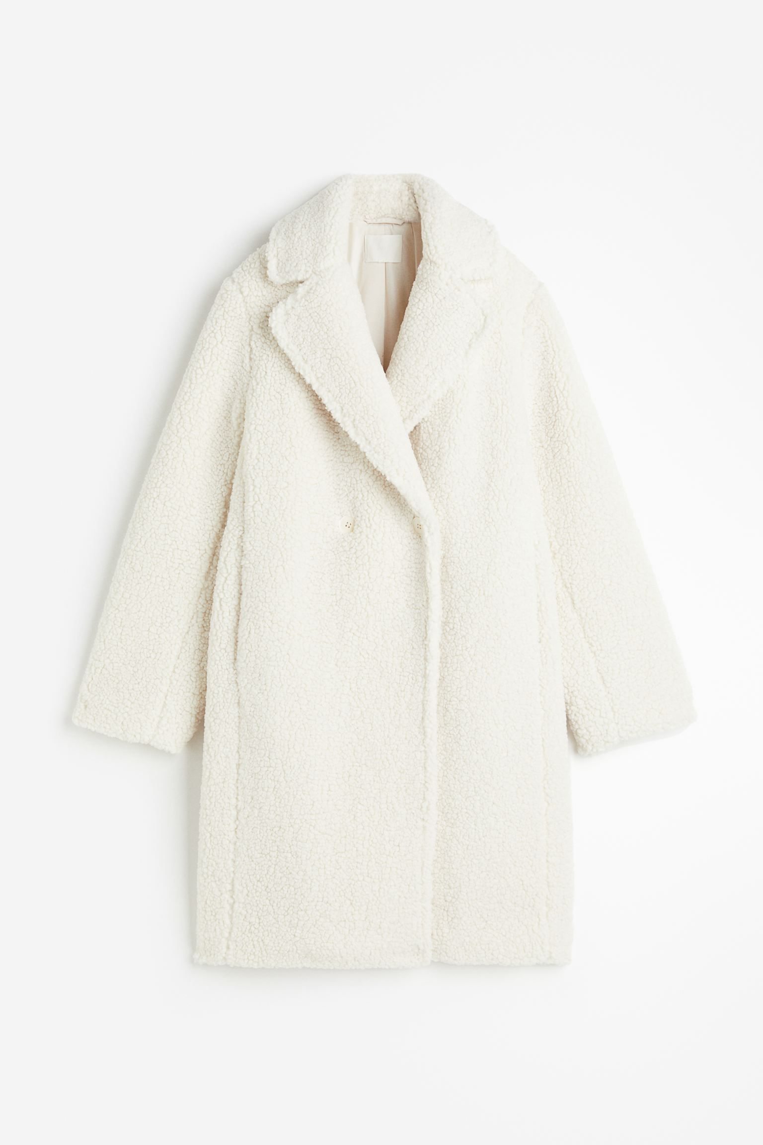 Pile coat - White - Ladies | H&M GB | H&M (UK, MY, IN, SG, PH, TW, HK)