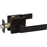 Delaney Hardware D52529 HK Privacy Lever with Square Rosette Door Knobs & Lock Sets, Matte Black | Amazon (US)