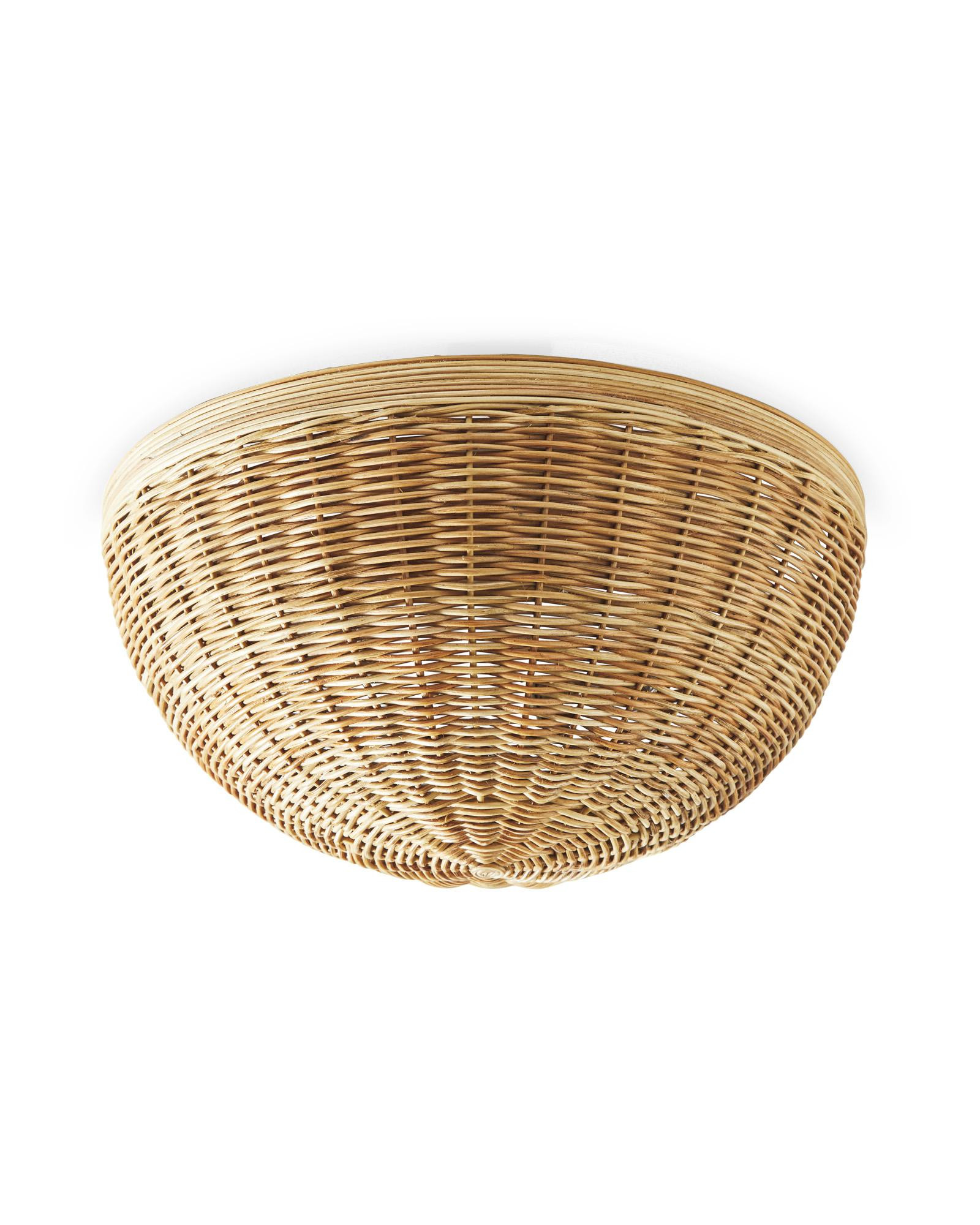 Santa Barbara Rattan Flush Mount | Serena and Lily