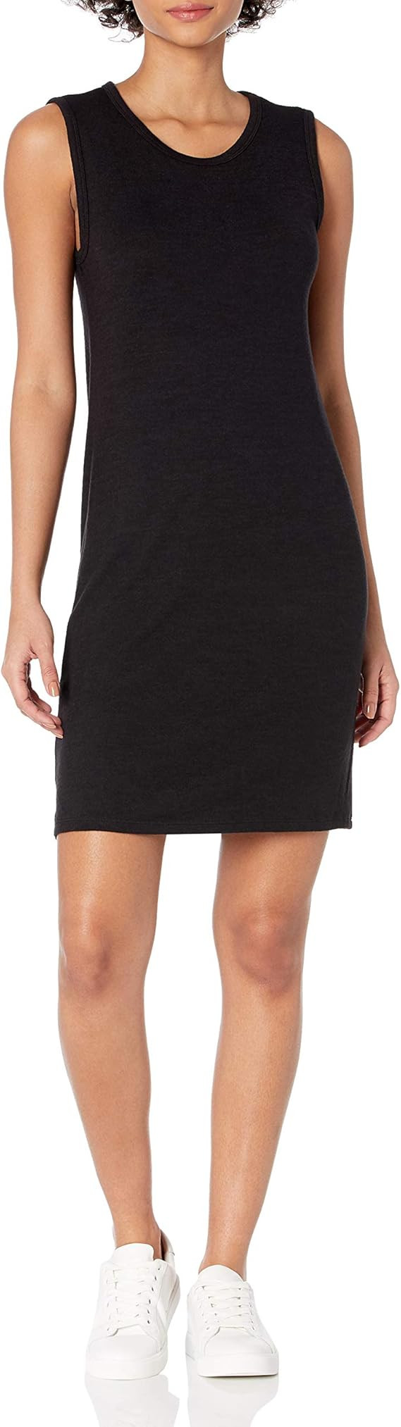 Amazon Brand - Daily Ritual Women's Cozy Knit Muscle Sleeve Dress | Amazon (US)