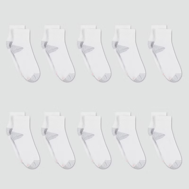 Hanes Women's Cushioned 10pk Ankle Socks - 5-9 | Target