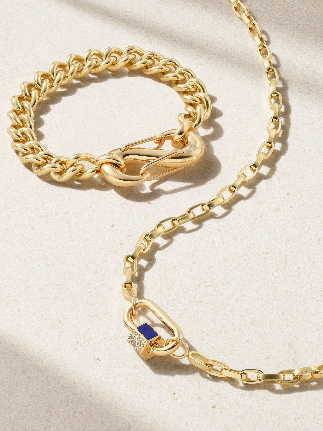 Marla Aaron - Set 4 18-karat Gold, Multi-stone Necklace And Bracelet Set - One size | NET-A-PORTER (US)