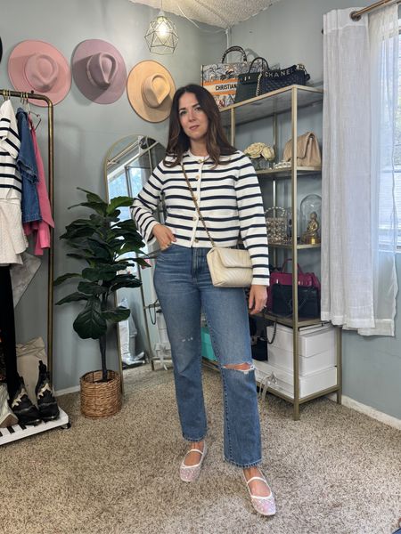 Love this chic and easy outfit combo with this striped cardigan sweater! 

Jeans, resort wear, vacation outfit, work outfit, spring outfit, quiet luxury, old money style 

#LTKfindsunder100 #LTKfindsunder50 #LTKmidsize