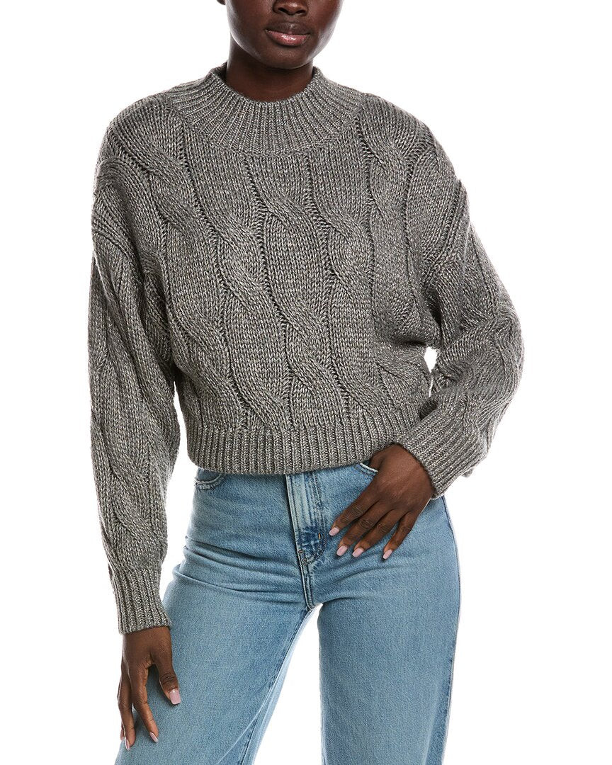 525 America Lola Lurex Cable Cropped Pullover | Shop Simon