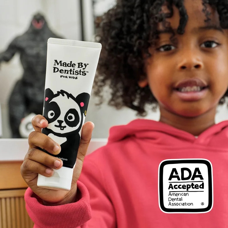 Made by Dentists Panda Anticavity Kids Fluoride Toothpaste, Bubblegum, 4.2 oz | Walmart (US)