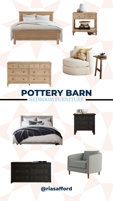 Pottery Barn bedroom finds! 




#potterybarn #bedroomfurniture #bedroom #roomrefresh #dresser #bedframe #sidetables #roundchair