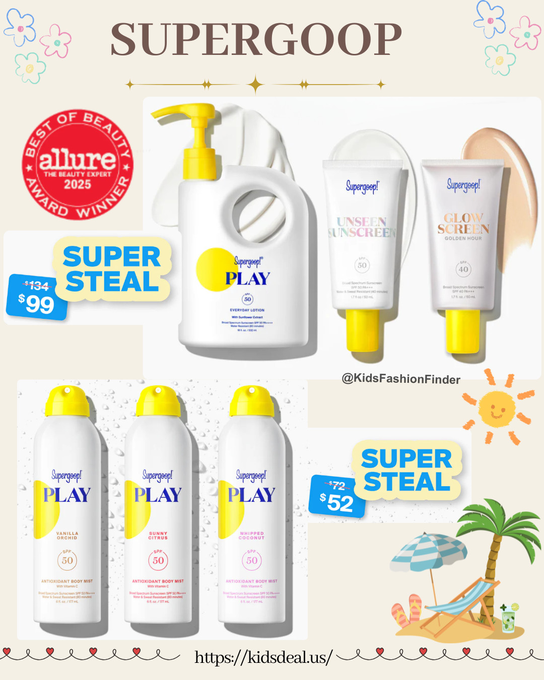 ☀️🧴 Supergoop! Sunscreen Sale ✨

Summer essential for the whole family 💛
Lightweight, non-greasy & perfect under makeup or for everyday wear 😍

☀️ Face + body protection
👶 Great for adults & kids
🏖️ Beach days, sports, travel & daily errands approved 🙌

Stock up before summer hits! 🌊✨

#Supergoop #Sunscreen #SummerEssentials #SPF #SunProtection #FamilyFavorites #MomFinds #SkincareRoutine #BeachDays #HealthySkin ☀️💛

#LTKselfcare #LTKTravel #LTKKids
