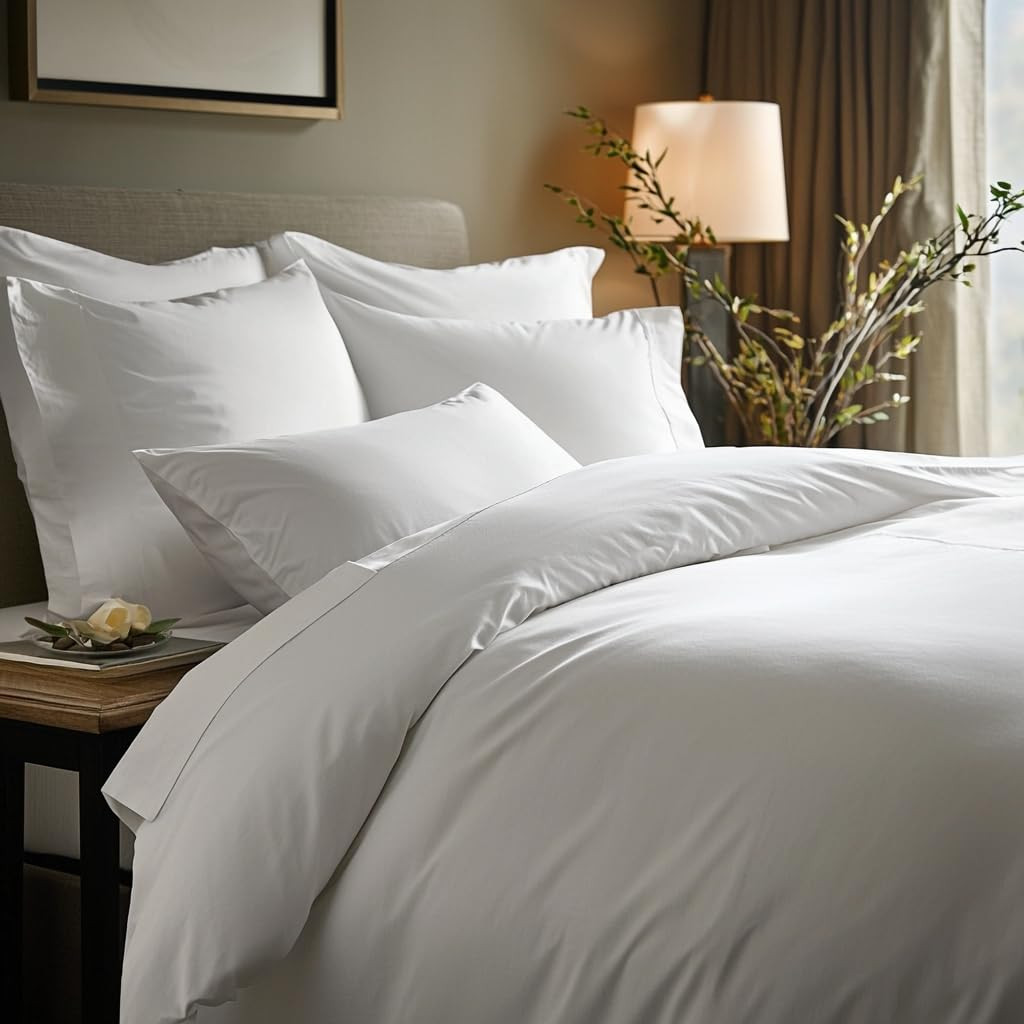 Double Stitch Cotton Tencel Lyocell Duvet Cover King - Cooling Duvet Cover Set, Crisp Breathable,... | Amazon (US)