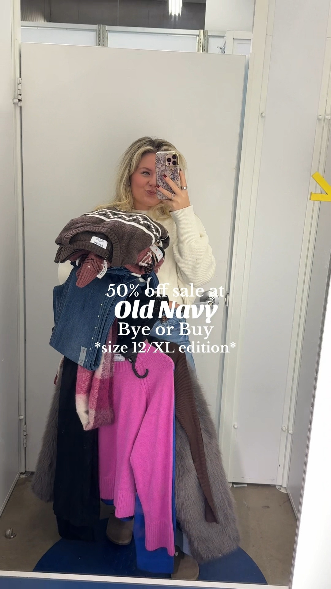 Some of my favorite items from @oldnavy for their Black Friday Sales!!! Comment SCARF for links!

Sizing info👇🏼
Black dress - Large with plenty of room
Pink sweater - Large runs a bit oversized
Wide jeans - 12
Studded jeans - a tight 12!
Brown top - Large
Fur jacket - XL
Flare jeans - 12
Men’s sweaters XL probably could’ve gone with a large!

Everything 🔗 in my ShopMy! 

#midsizefashion #size12fashion #oldnavy #tryon #midsizefashioninspo


#LTKMidsize #LTKSaleAlert #LTKSeasonal